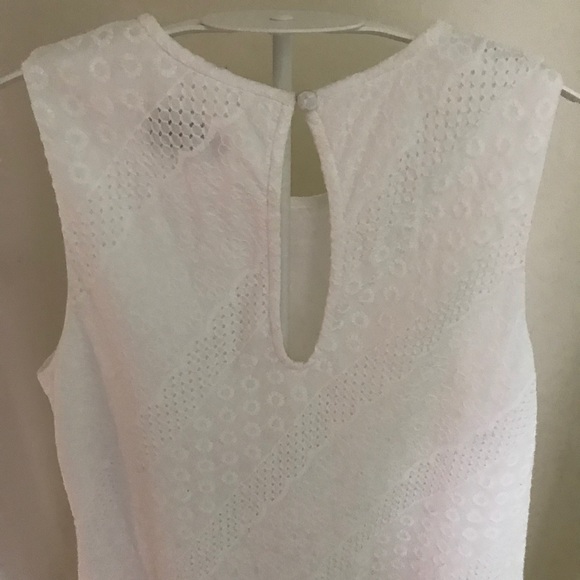 Calvin Klein A line sleeveless Flared white dress - Picture 5 of 8